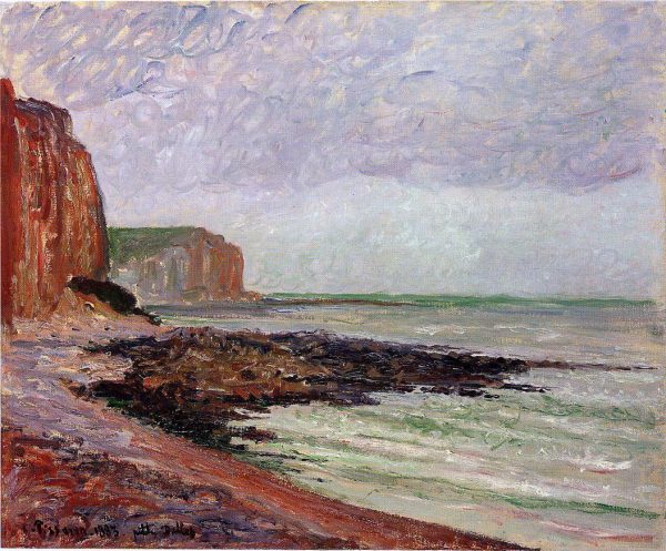 Cliffs at Petit Dalles by Camille Pissarro - Hand-Painted Oil Painting on Canvas Online