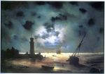 Coast of Sea at Night by Ivan Constantinovich Aivazovsky - Hand-Painted Oil Painting on Canvas Cheap