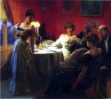 A Supper Party by Julius LeBlanc Stewart - Hand-Painted Oil Painting on Canvas Hot on Sale