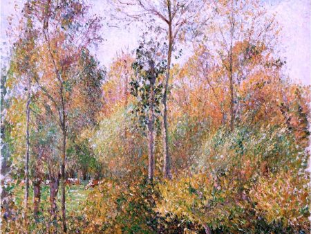 Autumn Poplars by Camille Pissarro - Hand-Painted Oil Painting on Canvas Online Hot Sale