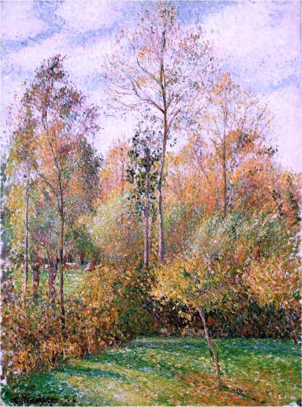 Autumn Poplars by Camille Pissarro - Hand-Painted Oil Painting on Canvas Online Hot Sale