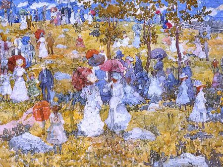 At the Park by Maurice Prendergast - Hand-Painted Oil Painting on Canvas For Cheap