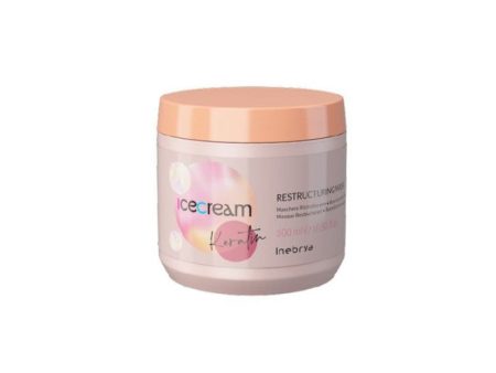 Atstatanti kaukė plaukams su keratinu Inebrya Ice Cream Keratin Restructuring Mask ICE26311, intensyviai drėkinanti, 500 ml Online now