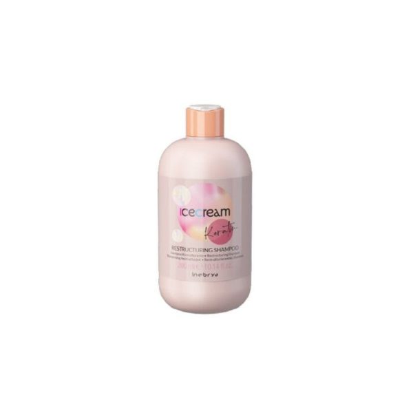 Atstatantis šampūnas plaukams su keratinu Inebrya Ice Cream Keratin Restructuring Shampoo ICE26309, intensyviai drėkinantis, 300 ml Online Sale